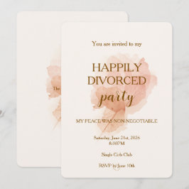Convite de festa de divórcio feliz elegante modern