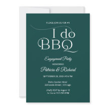 Convite de festa de engajamento Chic I DO BBQ
