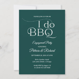 Convite de festa de engajamento Chic I DO BBQ