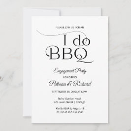Convite de festa de engajamento Chic I DO BBQ