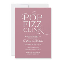 Convite de Festa de Engajamento Chic Pop Fizz Clin