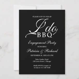 Convite de festa de engajamento do Eu faço churras