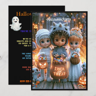 Convite de Festa de Fantasia de Halloween