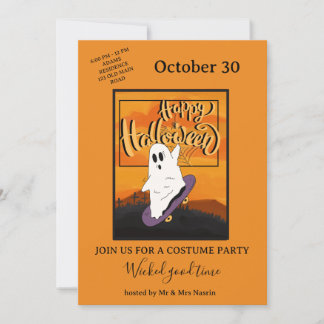 Convite de Festa de Fantasia de Halloween de Fanta
