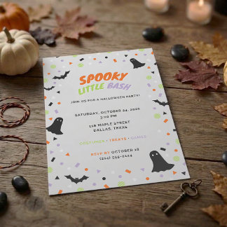 Convite de Festa de Fantasia de Halloween para Cri