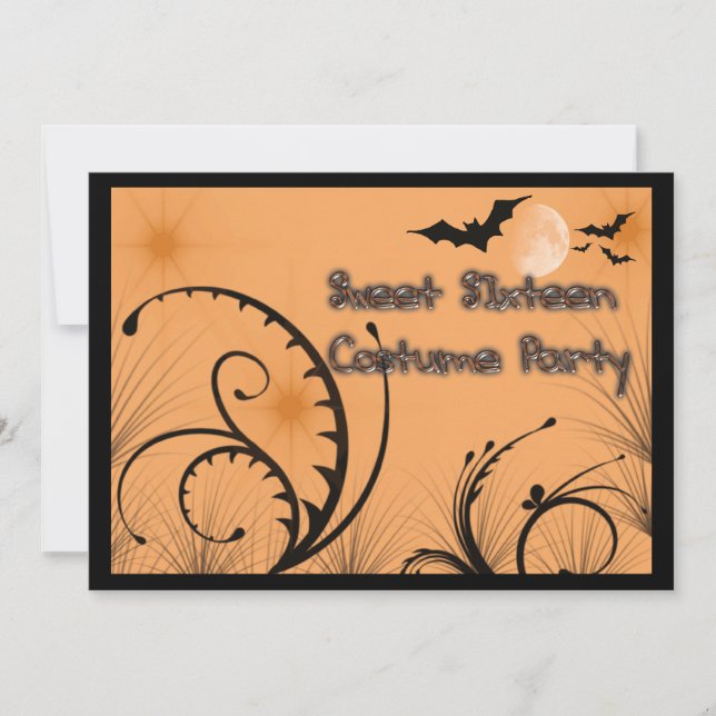Convite de Festa de Fantasia de Halloween para Swe (Frente)