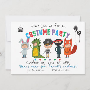 Convite de Festa de Fantasia Infantil