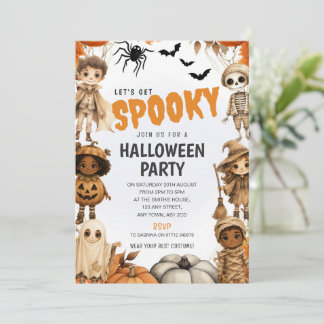 Convite de Festa de Fantasia Infantil para Hallowe