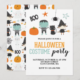 Convite de Festa de Fantasias de Halloween para Cr
