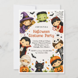 Convite de Festa de Fantasias de Halloween para Cr