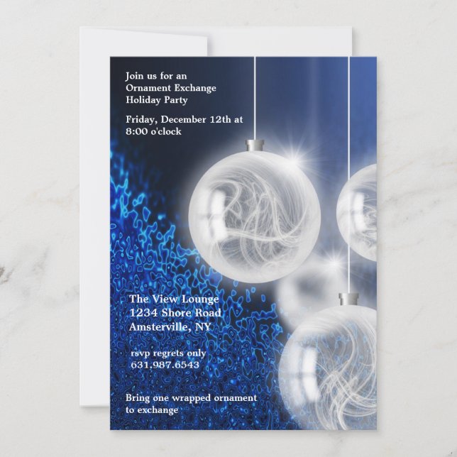 Convite de Festa de Feriado de Troca de Pedidos (Frente)