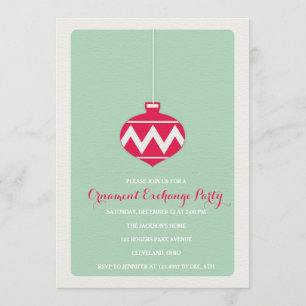 Convite de Festa de Feriado do Exchange do Ornamen