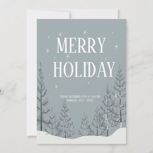 Convite de Festa de Férias Alegre e Festivo (Frente)