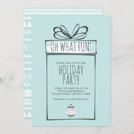 Convite de Festa de Férias de enfeites de natal