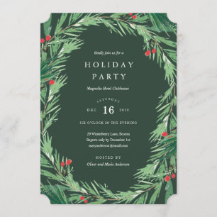 Convite de Festa de Férias Floresta Verde com Musg
