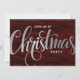 Convite de Festa de Fim de Ano com Letra de Script