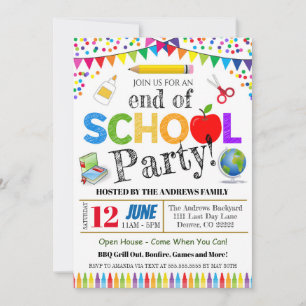 Convite de Festa de Fim de Ano Letivo