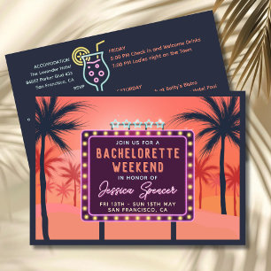 Convite de Festa de Fim de Semana de Despedida de