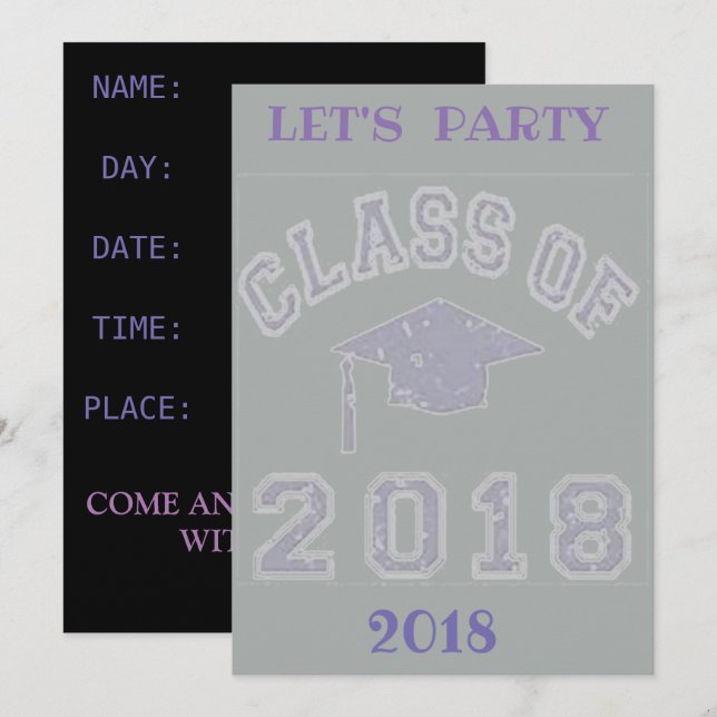 CONVITE DE FESTA DE FORMATURA (Frente/Verso)