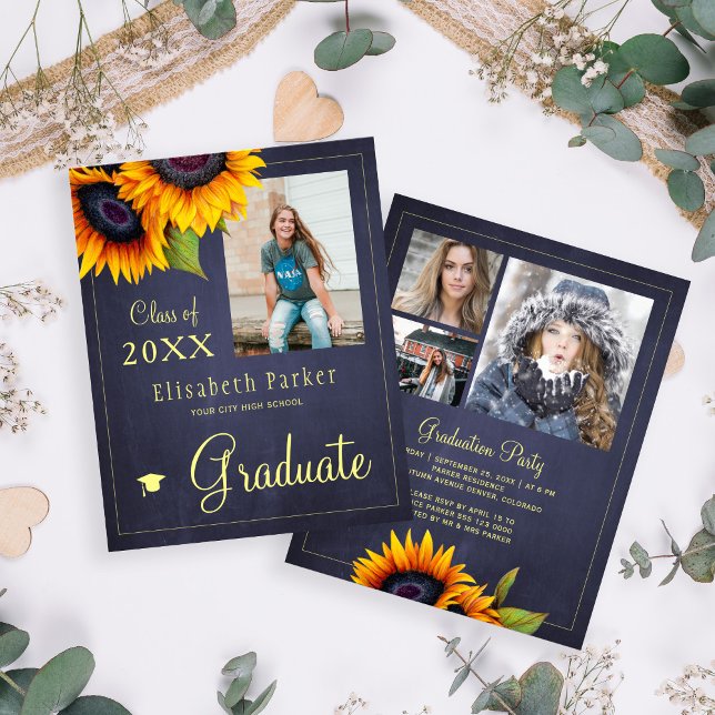 Convite de festa de formatura com colagem de FOTOS (Criador carregado)