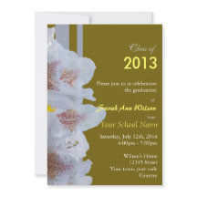 convite de festa de formatura com flores de azálea
