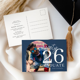 Convite de festa de formatura com foto arqueada