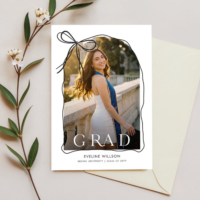 Convite de festa de formatura com foto de arco pre (Criador carregado)