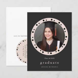 Convite de Festa de Formatura com Foto de Moldura 