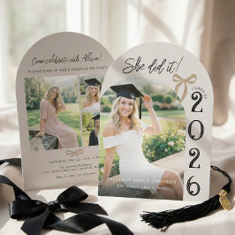 Convite de Festa de Formatura com Foto em Arco