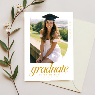 Convite de festa de formatura com foto em arco de 