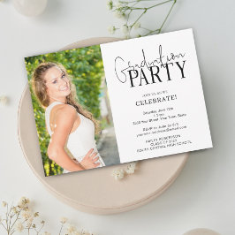 Convite de Festa de Formatura com Foto Manuscrita