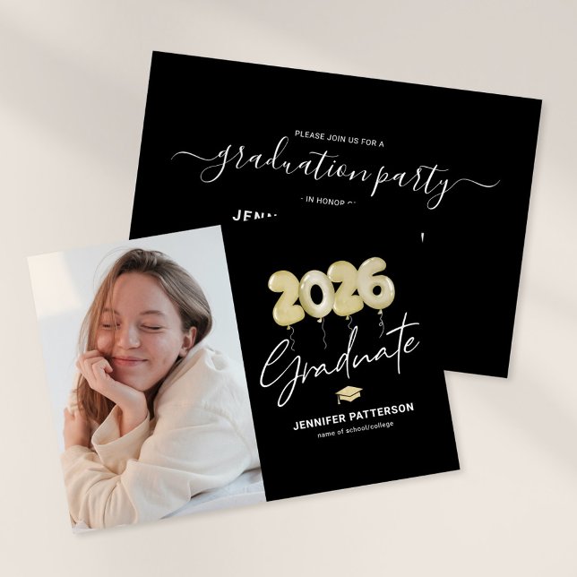 Convite de Festa de Formatura com Foto Moderno 202 (Criador carregado)