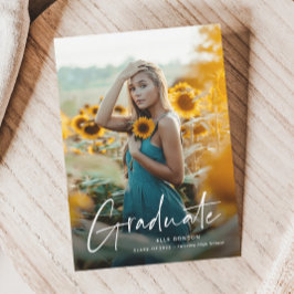 Convite de festa de formatura com foto Script Budg