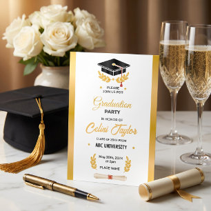 Convite de Festa de Formatura com Gradiente Desenh