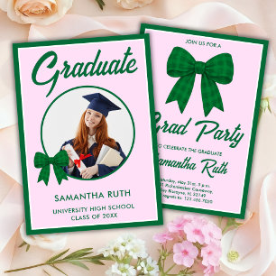 Convite de Festa de Formatura com Laço de Ginga Ve