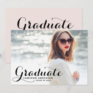 Convite de Festa de Formatura com Letra Branca Whi