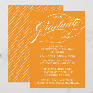 CONVITE DE FESTA DE FORMATURA COM LETRA ELEGANTES