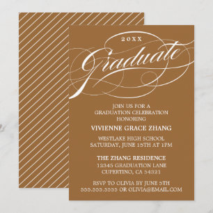 CONVITE DE FESTA DE FORMATURA COM LETRA ELEGANTES 