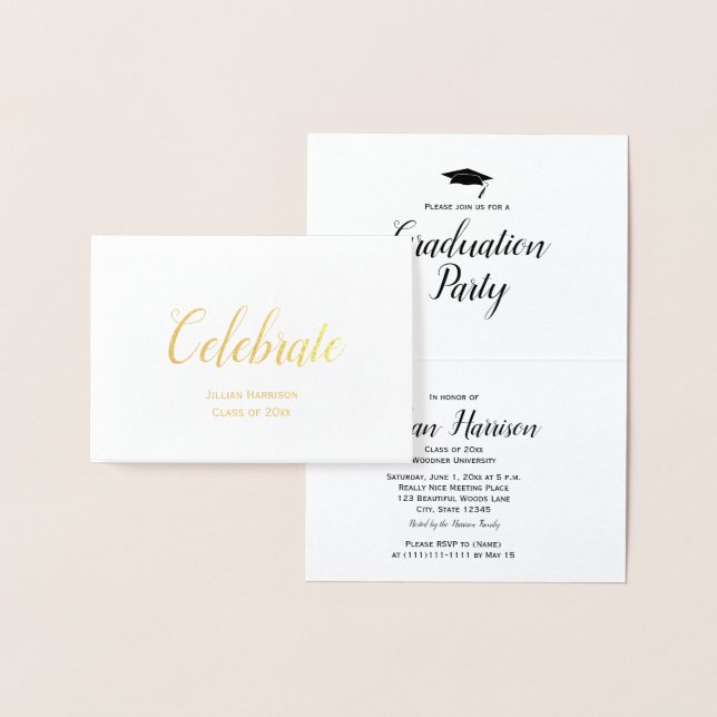 Convite de Festa de formatura de Celebração Person (Exibição)