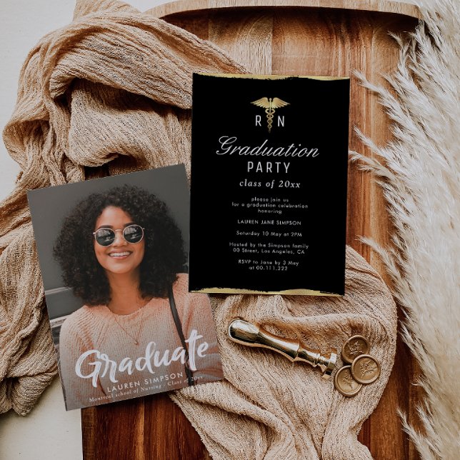 Convite de festa de formatura de enfermagem de scr (Criador carregado)