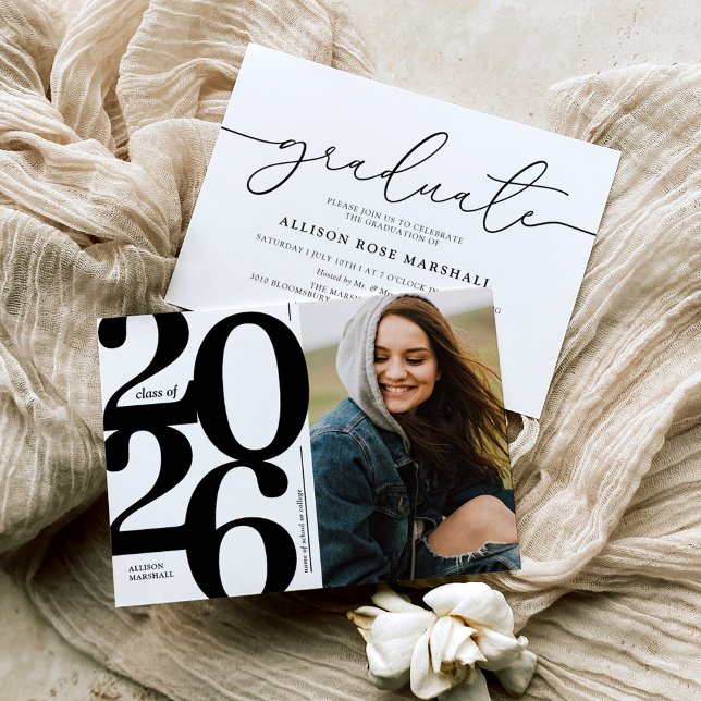 Convite de Festa de Formatura de Fotografia Negrit (Criador carregado)