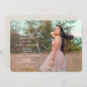 Convite de Festa de formatura de Iniciais Sem Fio