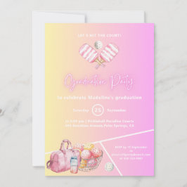 Convite de Festa de formatura de Picleball diverti