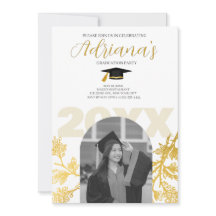 Convite de Festa de Formatura Dourado