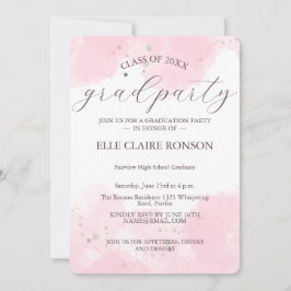 Convite de Festa de formatura Elegance rosa