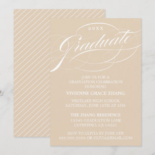 CONVITE DE FESTA DE FORMATURA ELEGANTE COM LETRA S