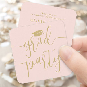 Convite de Festa de Formatura em Miniatura Cartão 