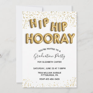 Convite de Festa de formatura Hip Hooray
