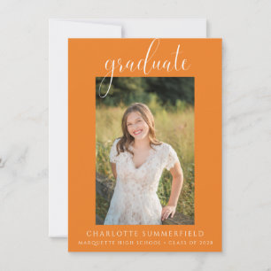 Convite de Festa de formatura Laranja