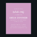 Convite de festa de formatura minimalista roxo orç<br><div class="desc">Convite de festa de formatura minimalista moderno roxo orçamento</div>